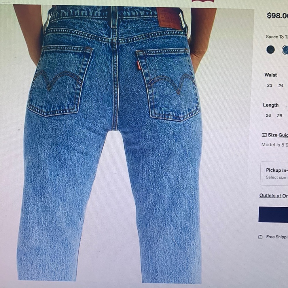 Levi’s wedgie straight jeans size 29